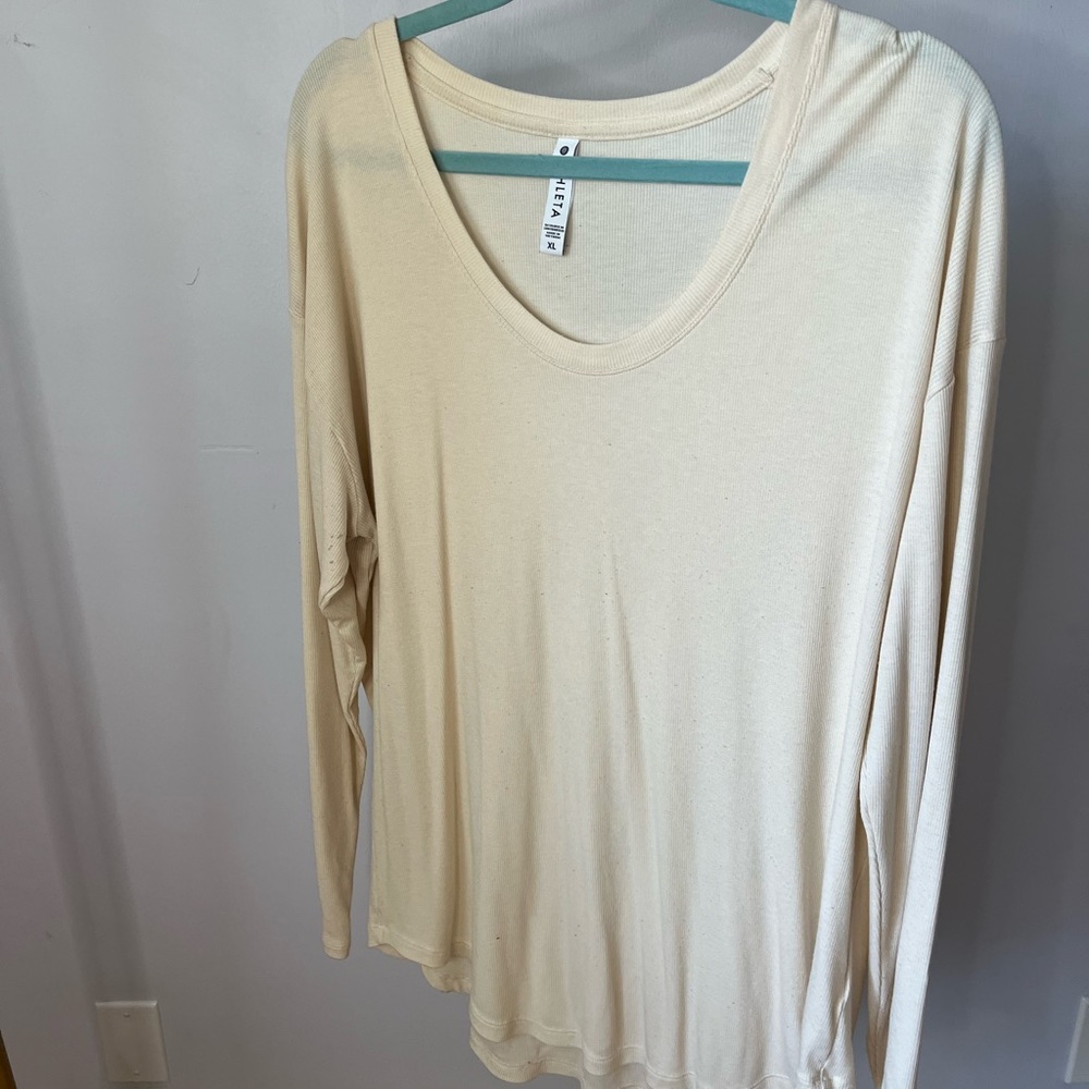 ATHLETA Cream Long Sleeve